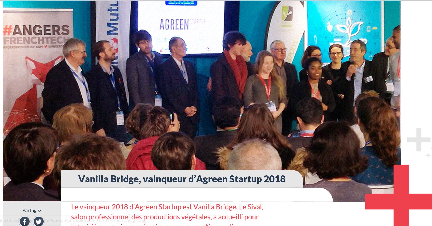 Vanilla Bridge, vainqueur d’Agreen Startup 2018