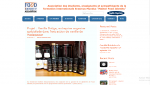 Food Identity Asso / Projet : Vanilla Bridge, entreprise angevine spécialisée dans l’extraction de vanille de Madagascar