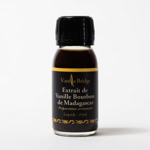 Extrait Liquide ou Arômes naturels de vanille Bourbon de Madagascar avec grains 300g/L 60ml